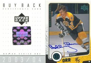 UD Buyback AUTO - Bobby Orr (3/5)